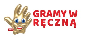 Czerwony napis Gramy w ręczną