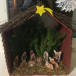 Szopka bożonarodzeniowa wykonana przez ucznia.