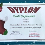 Dyplom za udział w konkursie.