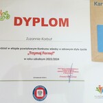 Dyplom za udział w konkursie