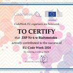 certyfikat ZSP6 z Code Week