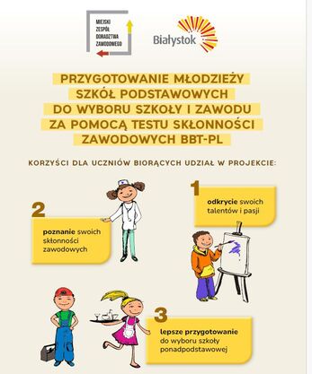 Plakat badanie uczniów klas 7  testem skłonności zawodowych BBT-PL
