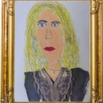 Portret nauczyciela namalowany przez ucznia.