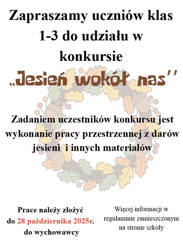 Plakat promujący konkurs