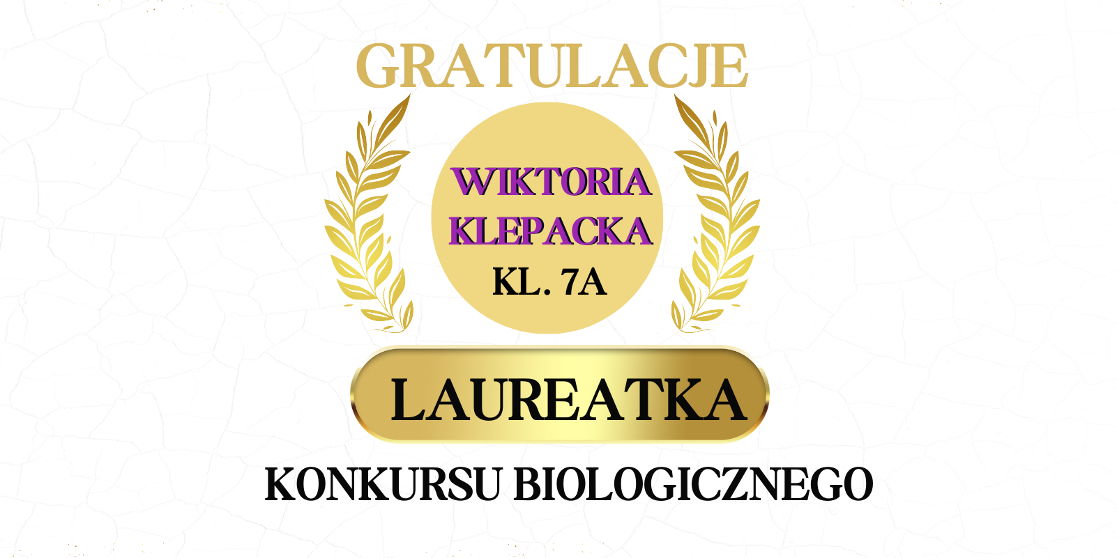 Laureatka konkursu biologicznego