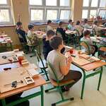 trzecioklasiści w trakcie warsztatów