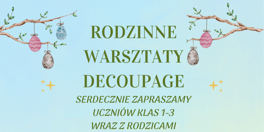 Ogłoszenie o warsztatach w szkole