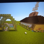 Domek stworzony w Minecratf