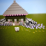 Domek - wiosna w ogrodzie w Minecratf
