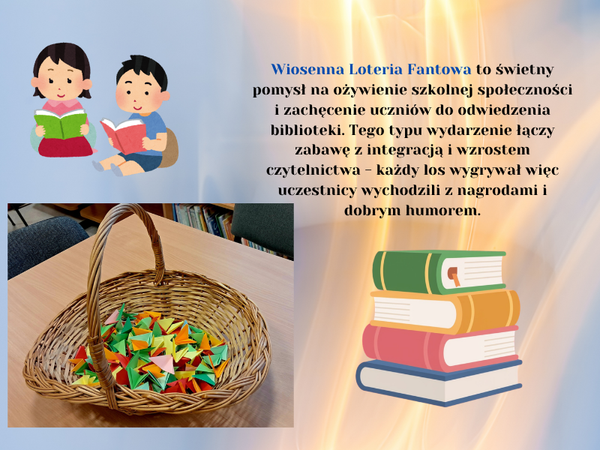 Loteria fantowa w bibliotece szkolnej