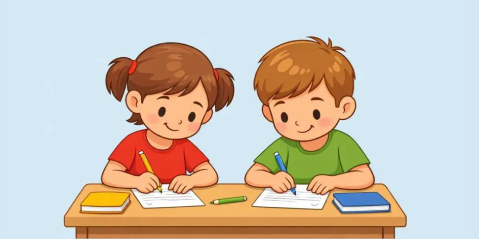 Egzamin uczniowie piszą test