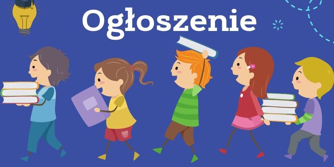 grafika z dziećmi niosącymi książki
