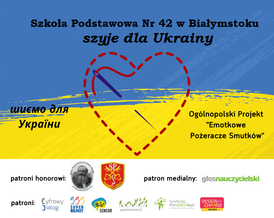 plakat akcji Szyjemy dla Ukrainy