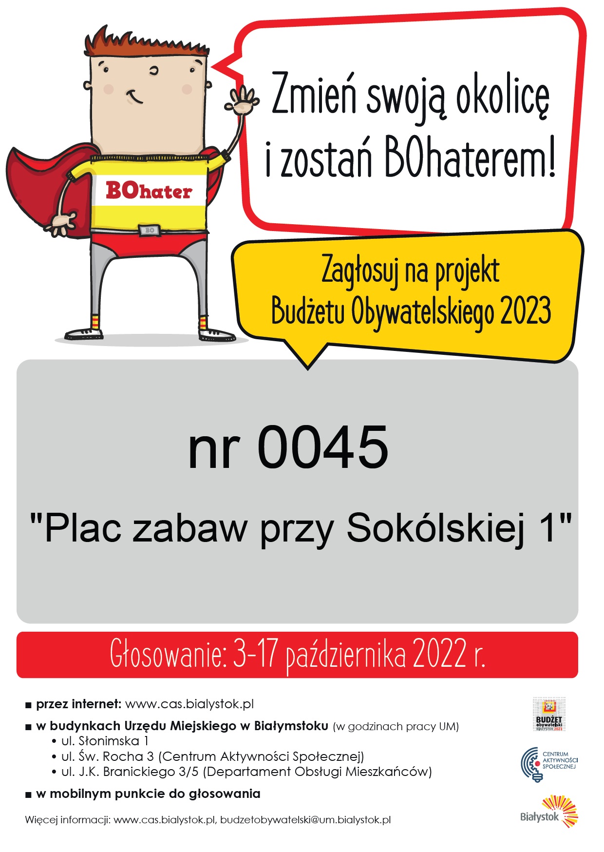 Plakat Budżetu Obywatelskiego projekt nr 0045
