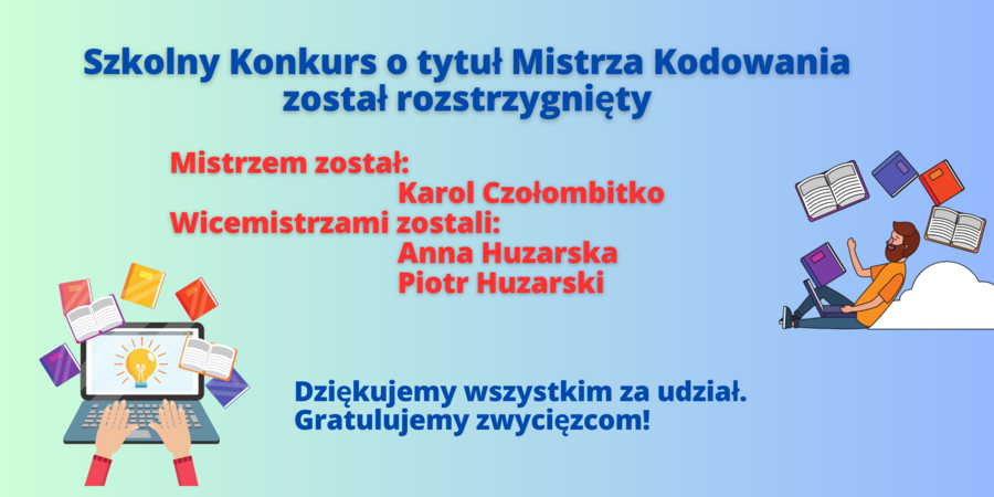 Konkurs o tytuł Mistrza Kodowania 2023 - wyniki