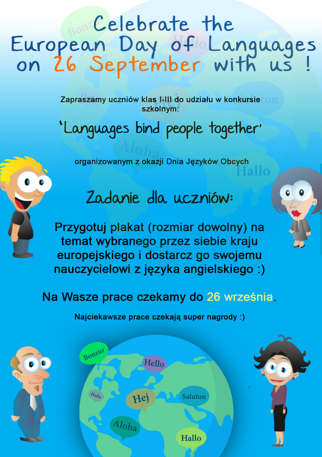 Plakat z okazji Dnia Języków Obcych