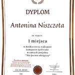 Dyplom Antoniny Niszczota