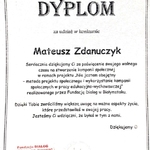 Dyplom Mateusza Zdanuczyk