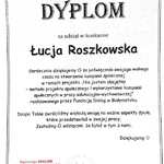 Dyplom Łucji Roszkowskiej