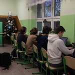 Uczestnicy konkursu o tytuł Mistrza Klawiatury - uc11zniowie klas ósmych