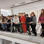 Uczniowie w Sejmie zdjęcie grupowe